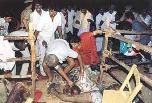 Assassination of Rajiv Gandhi.