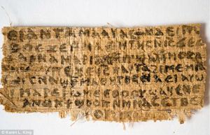 Papyrus sys Jesus was married and it is auhentic