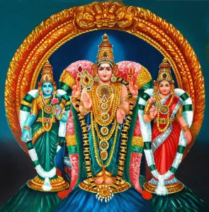 Murugan with Valli and Devasena